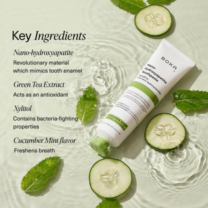 Boka Fluoride-Free Toothpaste with Nano Hydroxyapatite (n-Ha) - Sensitive Teeth, Ela Mint