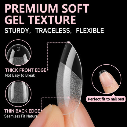 UNA GELLA Solid Gel Nail Glue (40ml) - Strong, Soak-Off Glue for Acrylic, Press-On & Gelly Tips - Lamp Curing Needed