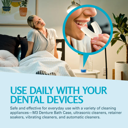 M3 Naturals Extra Strength Retainer & Invisalign Cleaner Tablets - Removes Odor, Stains, Plaque (120 Count)