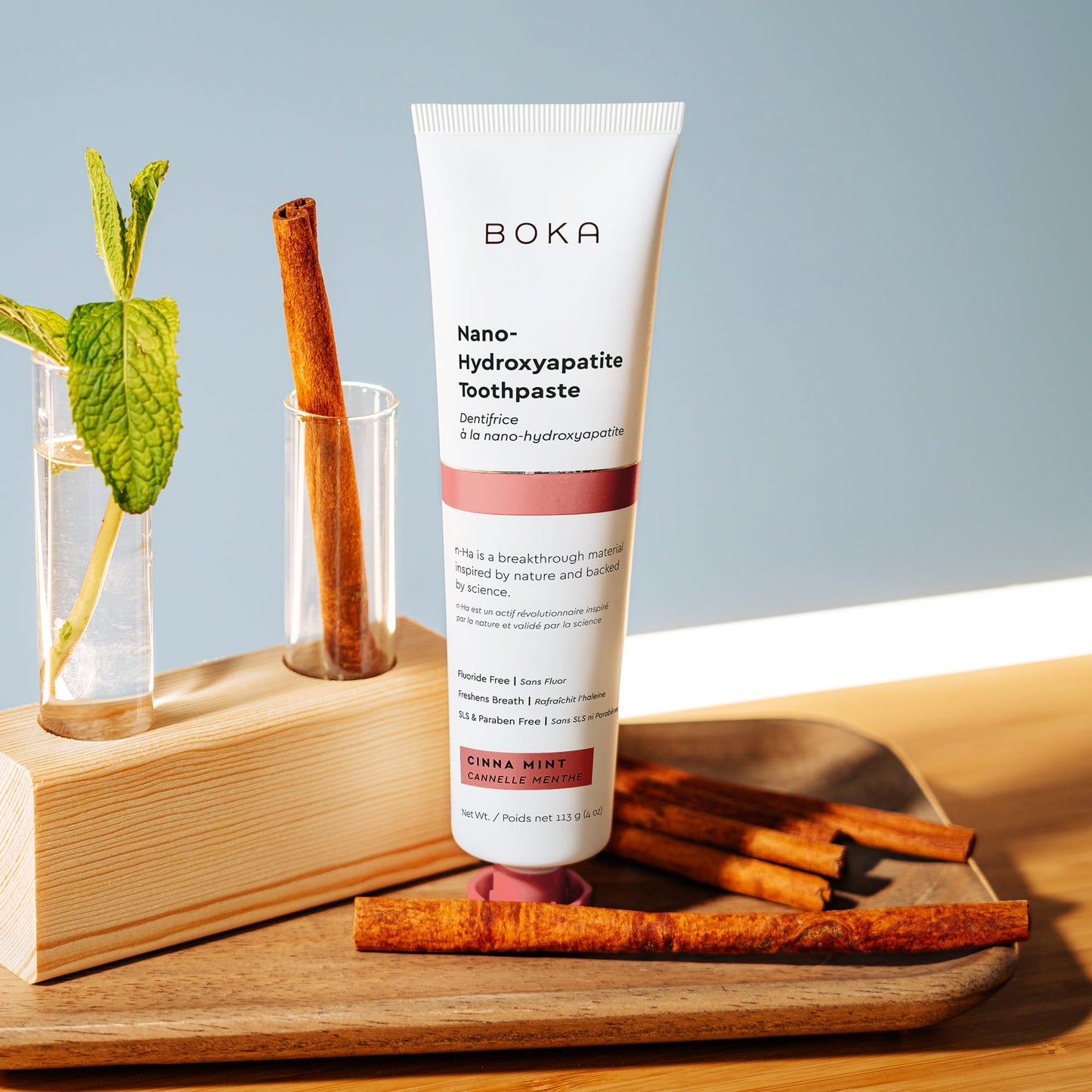 Boka Fluoride-Free Toothpaste with Nano Hydroxyapatite (n-Ha) - Sensitive Teeth, Ela Mint