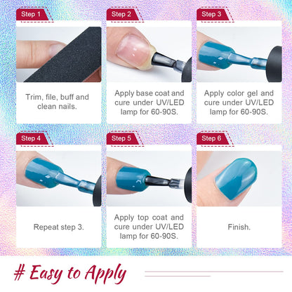 JODSONE 36 Pcs Gel Polish Kit: 32 Colors, Base & Top Coats | Gift Set