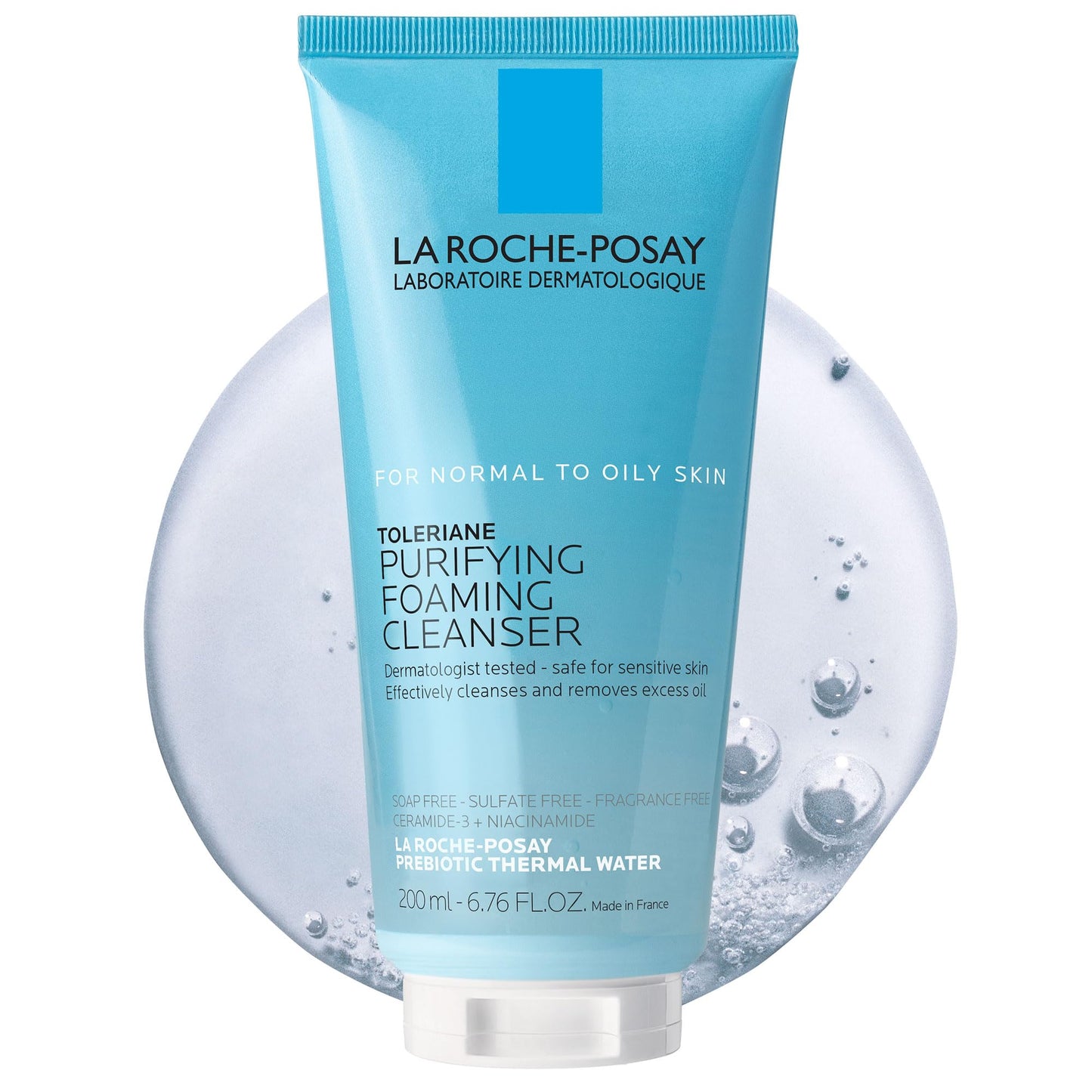 La Roche-Posay Toleriane Purifying Foaming Cleanser | Niacinamide & Ceramides Face Wash for Normal to Oily Sensitive Skin