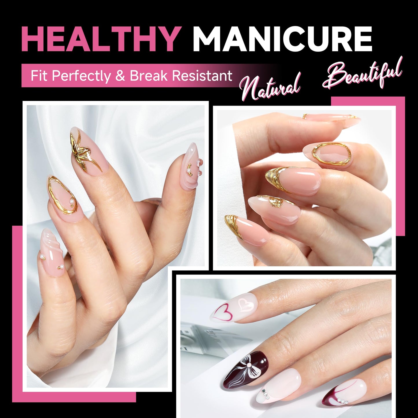 UNA GELLA Solid Gel Nail Glue (40ml) - Strong, Soak-Off Glue for Acrylic, Press-On & Gelly Tips - Lamp Curing Needed