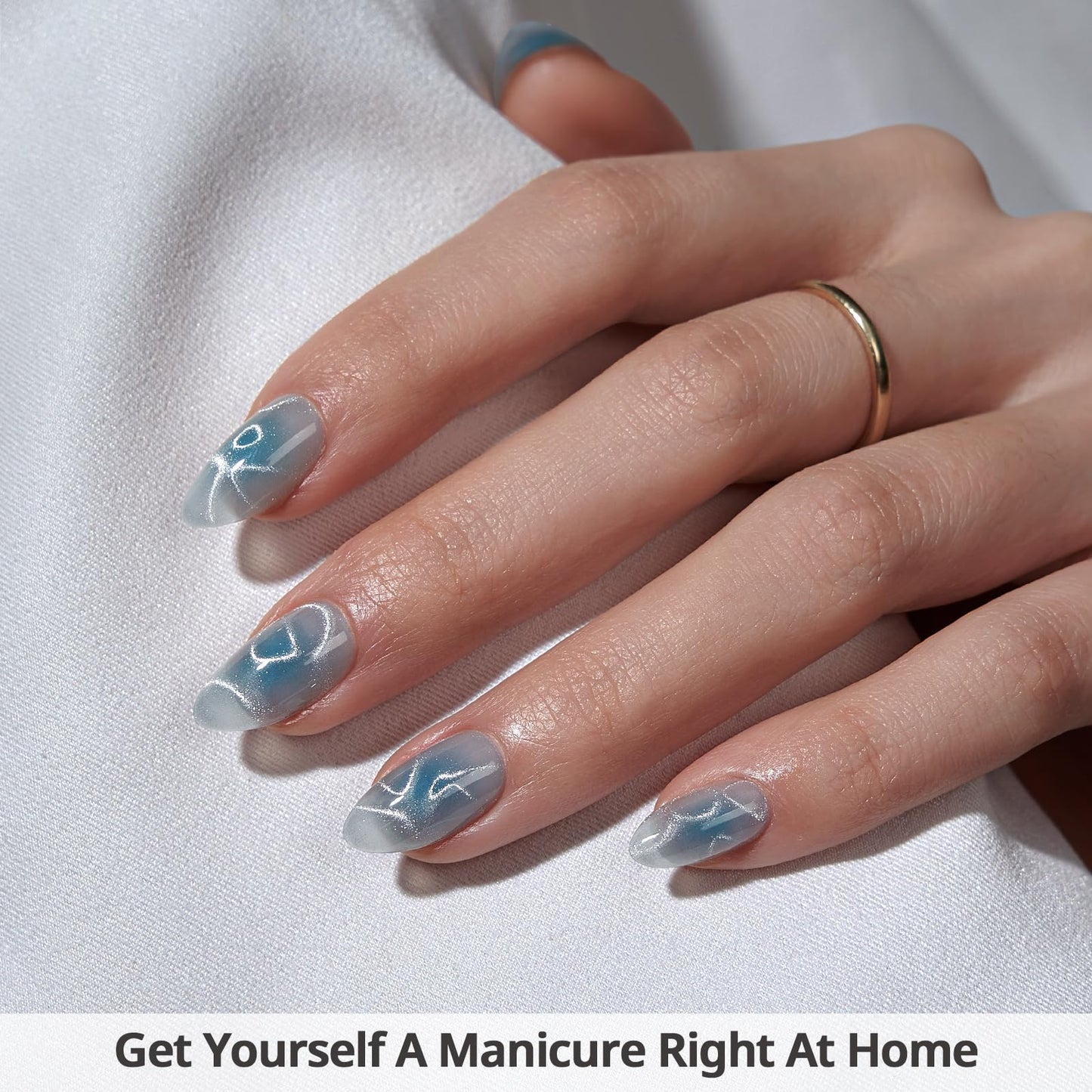 BTArtbox Soft Gel Press On Nails: Short Square Ombre | Vanilla Cream