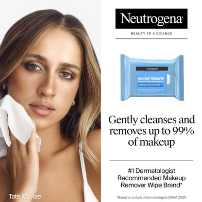 Neutrogena Micellar Makeup Remover Wipes | Compostable & Alcohol-Free