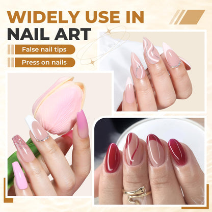 UNA GELLA Solid Gel Nail Glue (40ml) - Strong, Soak-Off Glue for Acrylic, Press-On & Gelly Tips - Lamp Curing Needed