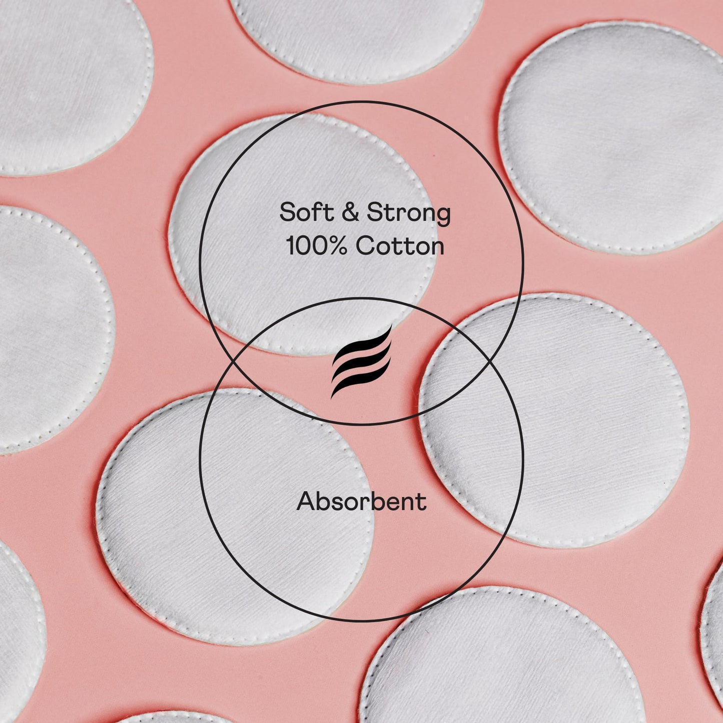 Swisspers Premium Cotton Rounds - 100% Chlorine Free Cotton Face Pads for Makeup, Nail Polish Removal - Dermatologist Tested and Hypoallergenic, Made in USA - 100 Pads (Pack of 3)