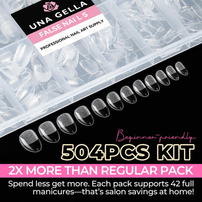 UNA GELLA Solid Gel Nail Glue (40ml) - Strong, Soak-Off Glue for Acrylic, Press-On & Gelly Tips - Lamp Curing Needed