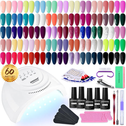 JODSONE 36 Pcs Gel Polish Kit: 32 Colors, Base & Top Coats | Gift Set