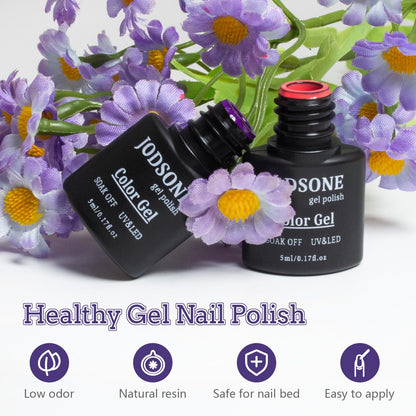 JODSONE 32 Color Gel Nail Kit w/ UV Light & 3 Top Coats | Gift Set