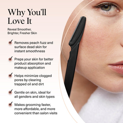 Kitsch Dermaplane Razor for Face & Eyebrow Trimmer – Exfoliating Facial Shaver, Terracotta (12 pcs)