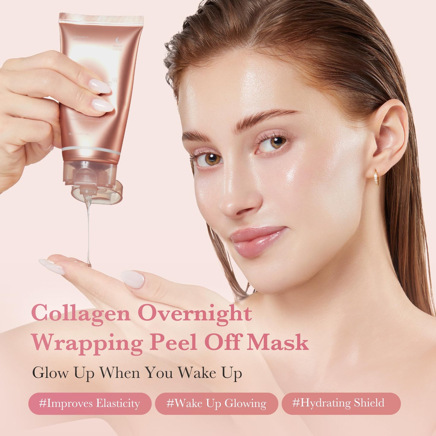 Medicube Collagen Overnight Wrapping Peel Off Mask - Elasticity, Hydration & Anti-Aging Care