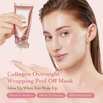 Medicube Collagen Overnight Wrapping Peel Off Mask - Elasticity, Hydration & Anti-Aging Care
