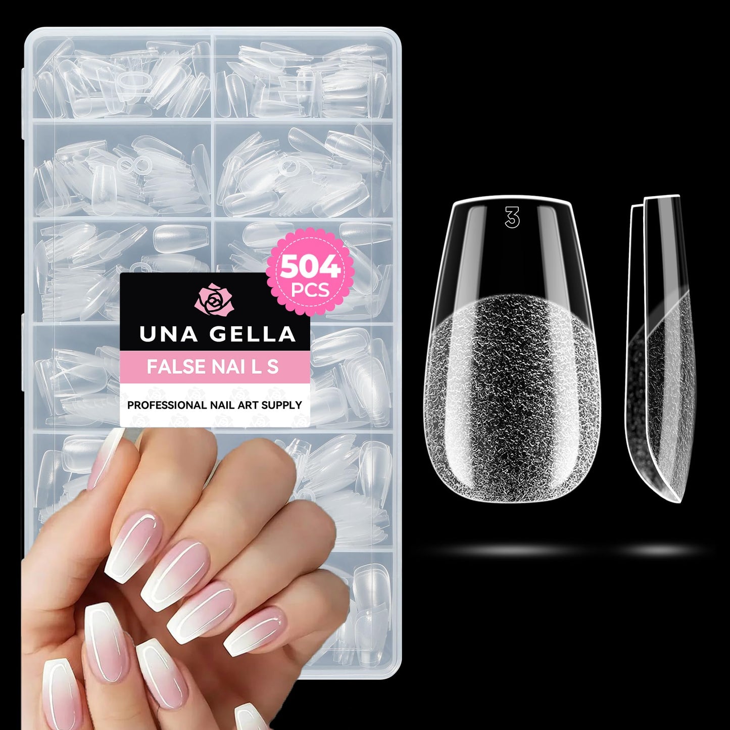 UNA GELLA Solid Gel Nail Glue (40ml) - Strong, Soak-Off Glue for Acrylic, Press-On & Gelly Tips - Lamp Curing Needed