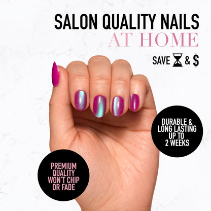 Glamnetic Fall Mauve Press On Nails | Short Oval Salon Quality