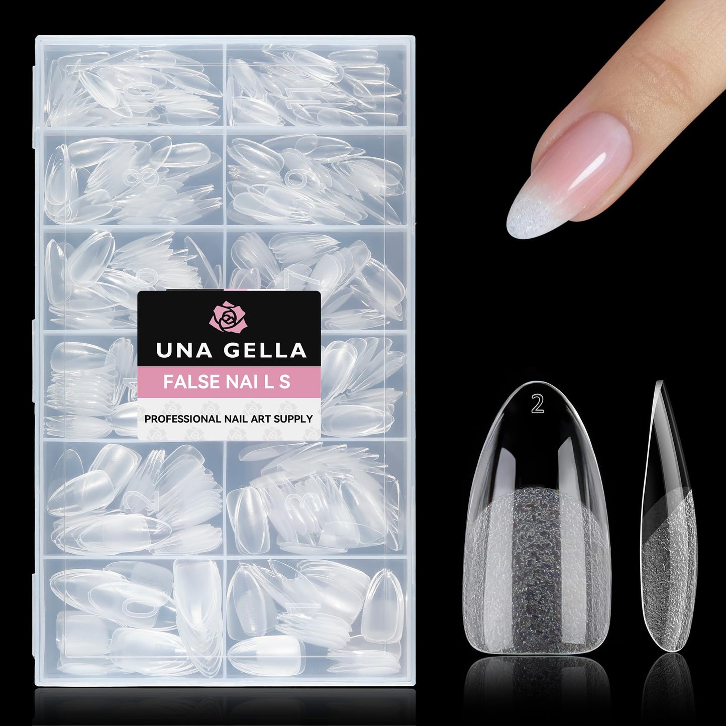 UNA GELLA Solid Gel Nail Glue (40ml) - Strong, Soak-Off Glue for Acrylic, Press-On & Gelly Tips - Lamp Curing Needed
