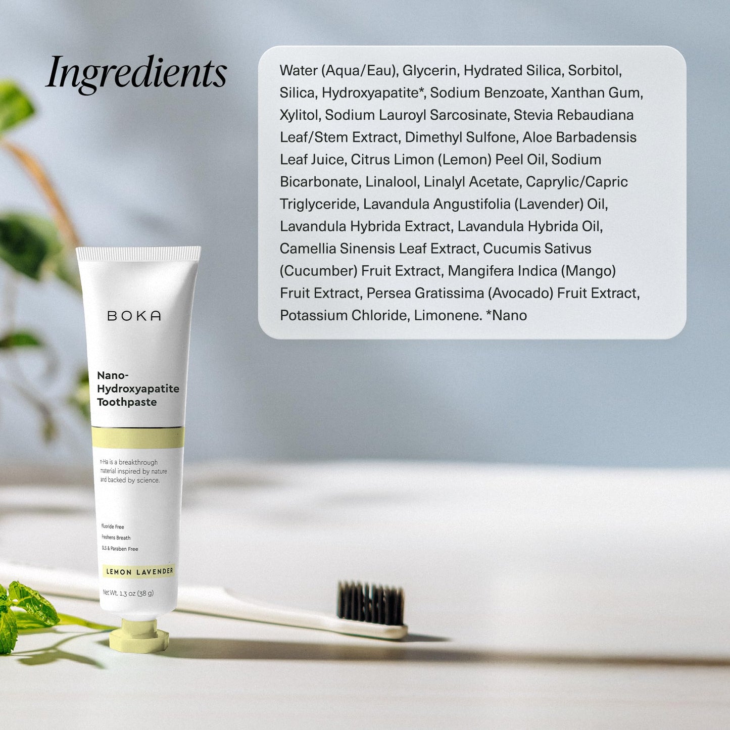 Boka Fluoride-Free Toothpaste with Nano Hydroxyapatite (n-Ha) - Sensitive Teeth, Ela Mint