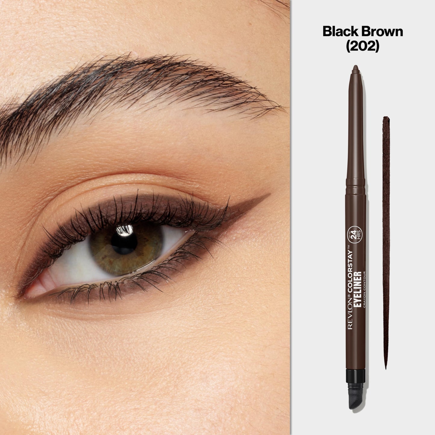 Revlon ColorStay Waterproof Eyeliner Pencil: 24HR Black Brown