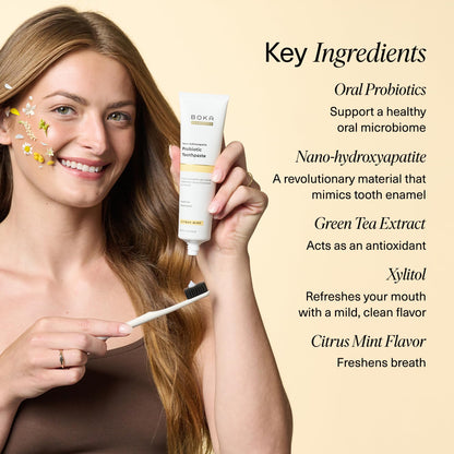 Boka Fluoride-Free Toothpaste with Nano Hydroxyapatite (n-Ha) - Sensitive Teeth, Ela Mint