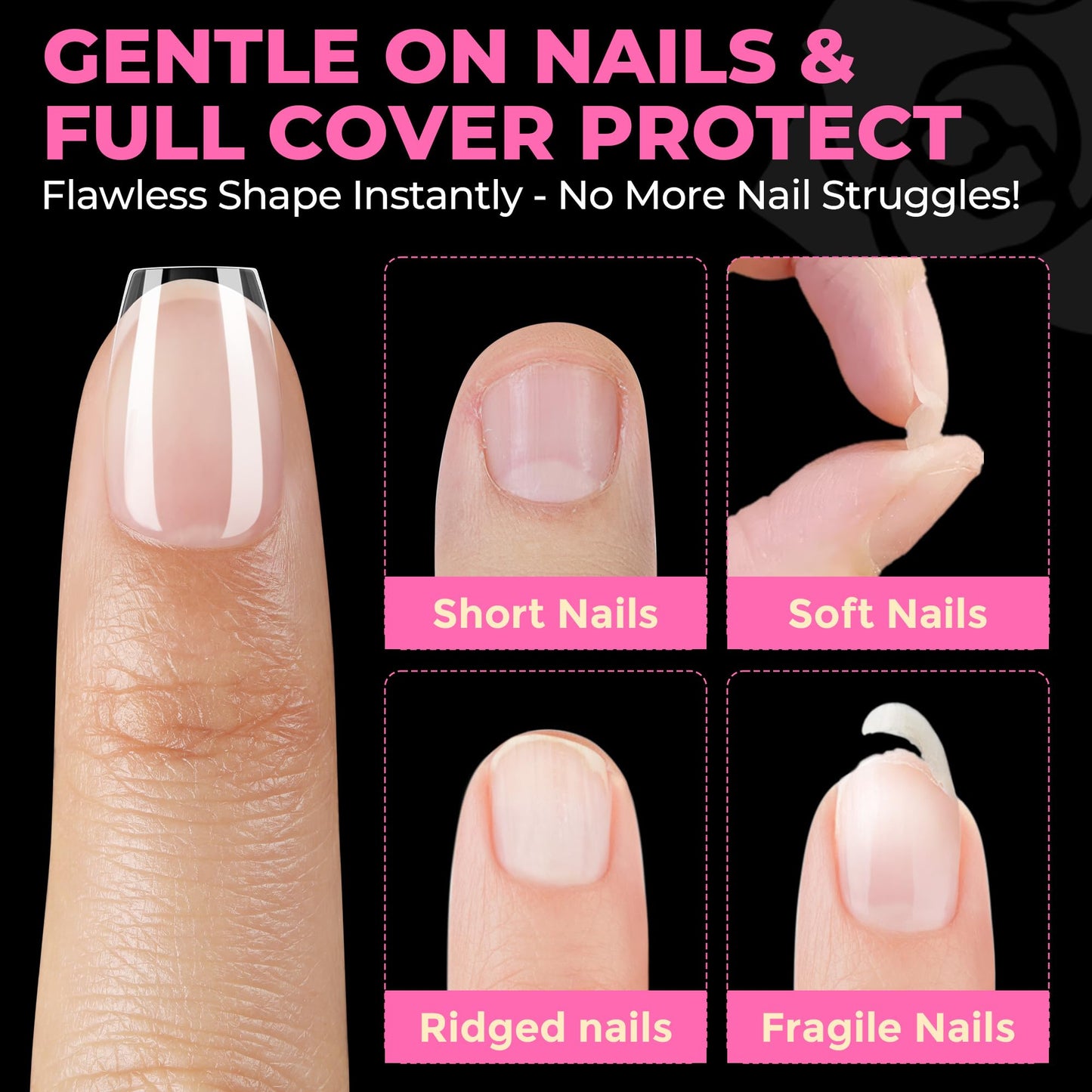 UNA GELLA Solid Gel Nail Glue (40ml) - Strong, Soak-Off Glue for Acrylic, Press-On & Gelly Tips - Lamp Curing Needed