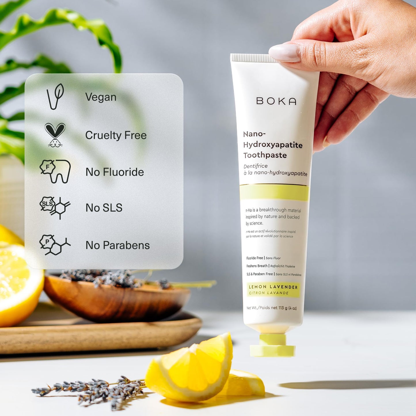 Boka Fluoride-Free Toothpaste with Nano Hydroxyapatite (n-Ha) - Sensitive Teeth, Ela Mint