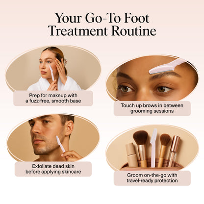 Kitsch Dermaplane Razor for Face & Eyebrow Trimmer – Exfoliating Facial Shaver, Terracotta (12 pcs)