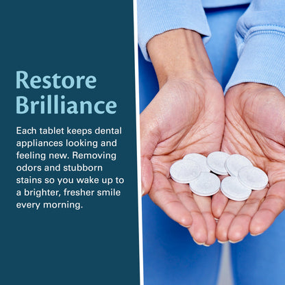 M3 Naturals Extra Strength Retainer & Invisalign Cleaner Tablets - Removes Odor, Stains, Plaque (120 Count)