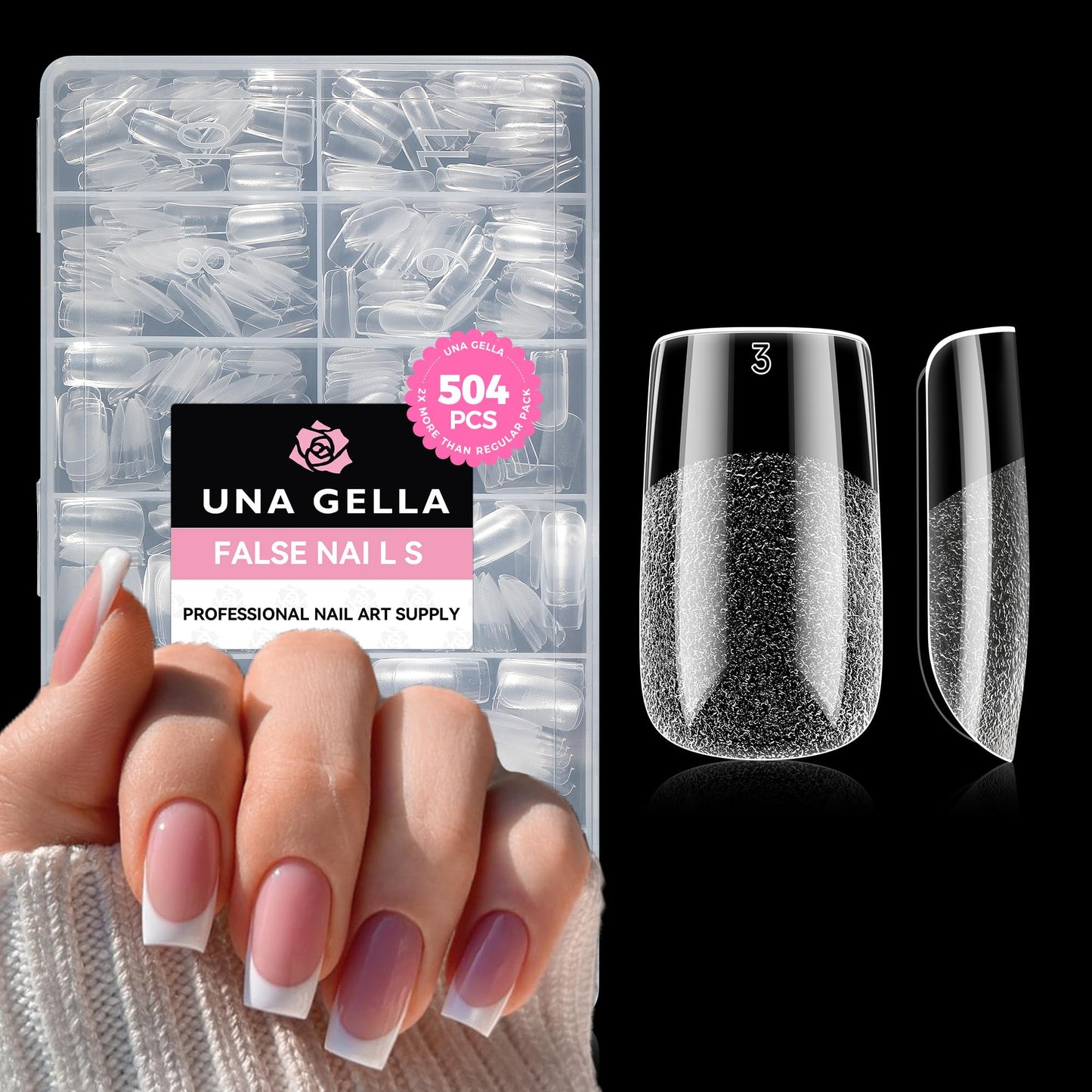 UNA GELLA Solid Gel Nail Glue (40ml) - Strong, Soak-Off Glue for Acrylic, Press-On & Gelly Tips - Lamp Curing Needed