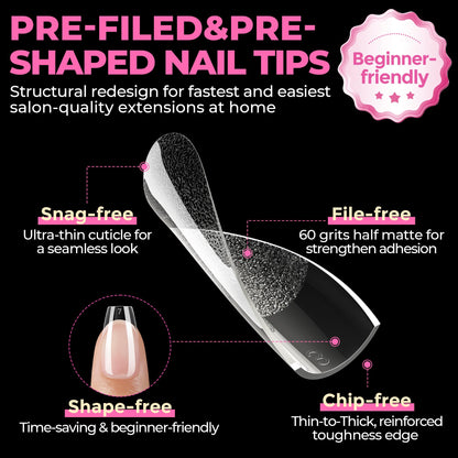 UNA GELLA Solid Gel Nail Glue (40ml) - Strong, Soak-Off Glue for Acrylic, Press-On & Gelly Tips - Lamp Curing Needed