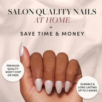 Glamnetic Fall Mauve Press On Nails | Short Oval Salon Quality