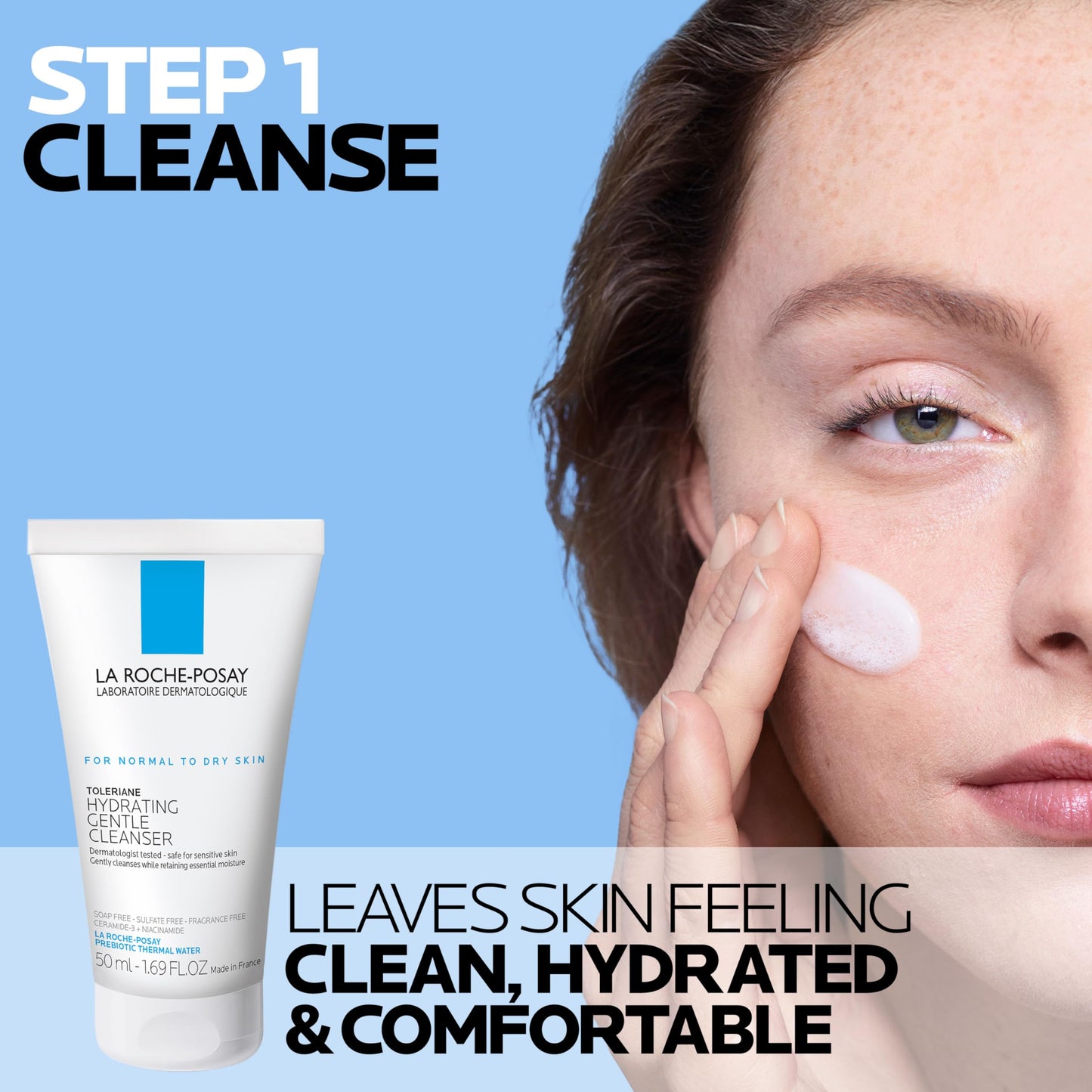 La Roche-Posay Toleriane Double Repair Moisturizer - Ceramide, Niacinamide, Oil-Free