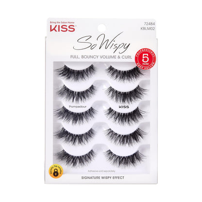 KISS So Wispy, False Eyelashes, 'Style #11', 12mm, Includes 5 Pairs Of Lashes, Easy to Apply, Reusable Lash Clusters