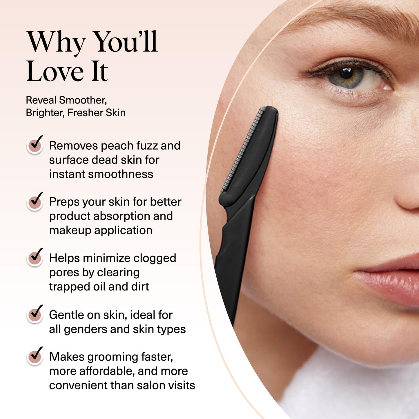 Kitsch Dermaplane Razor for Face & Eyebrow Trimmer – Exfoliating Facial Shaver, Terracotta (12 pcs)