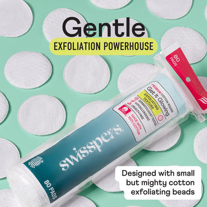 Swisspers Premium Cotton Rounds - 100% Chlorine Free Cotton Face Pads for Makeup, Nail Polish Removal - Dermatologist Tested and Hypoallergenic, Made in USA - 100 Pads (Pack of 3)