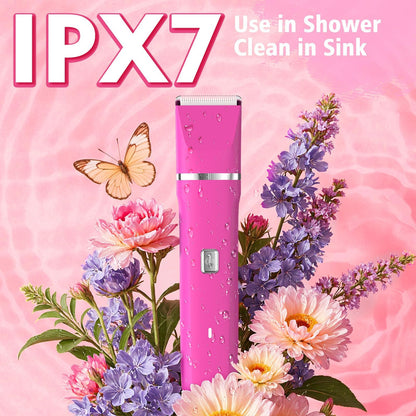 Risina Bikini Trimmer & Electric Razor for Women - Painless, IPX7 Waterproof Body & Facial Shaver