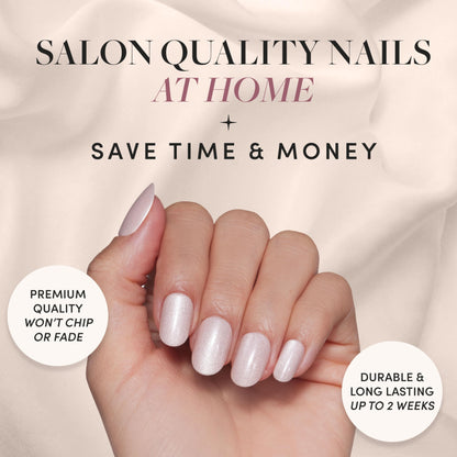 Glamnetic Fall Mauve Press On Nails | Short Oval Salon Quality