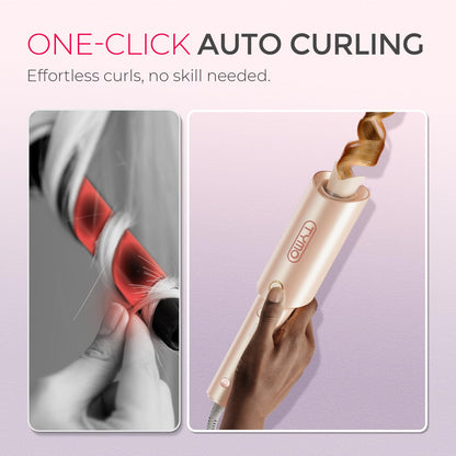 TYMO CURLPRO Automatic Rotating Curling Iron - Beach Waves, Anti-Scald Iron: 72H Beach Waves with Ions