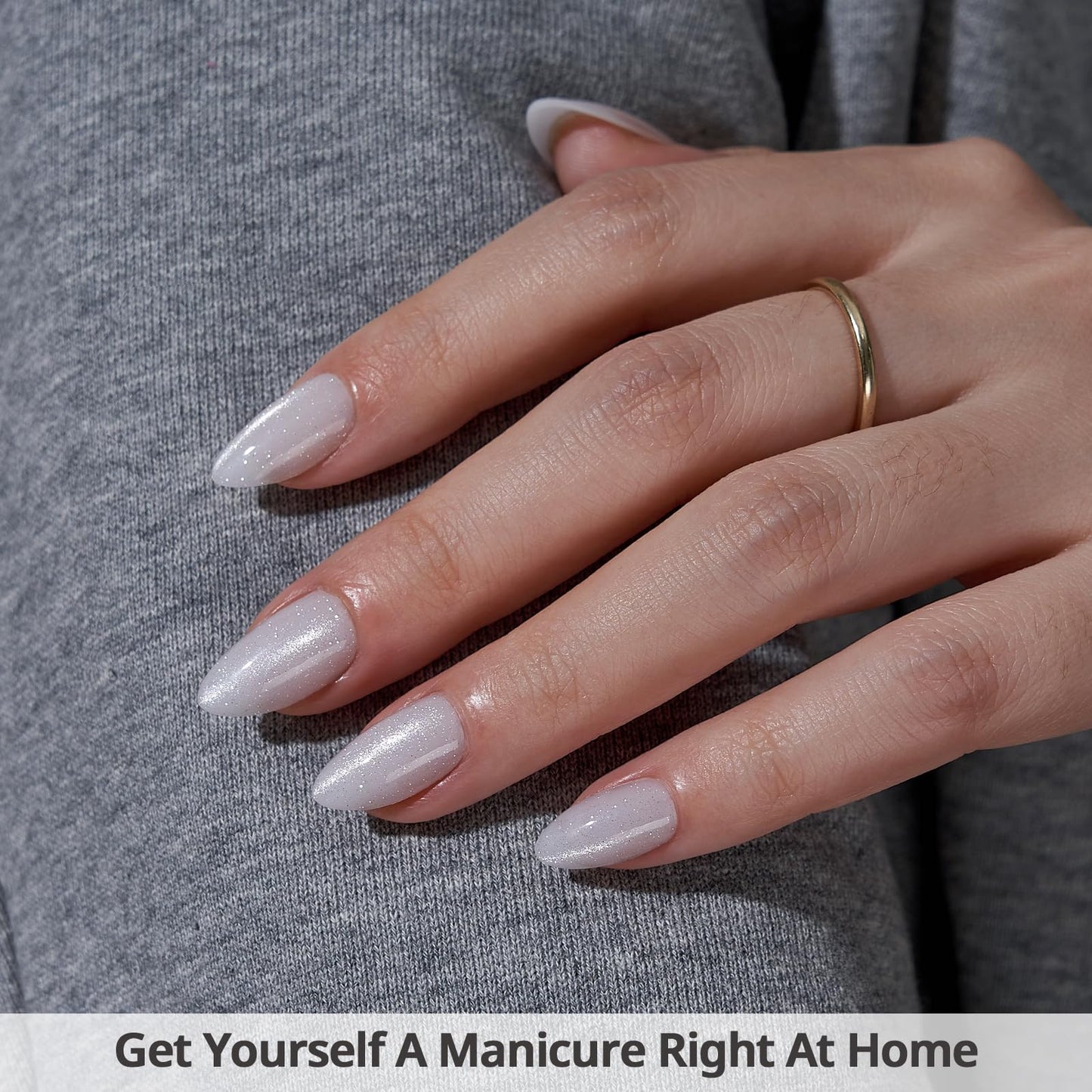 BTArtbox Soft Gel Press On Nails: Short Square Ombre | Vanilla Cream