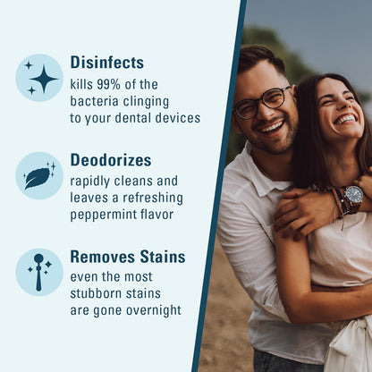 M3 Naturals Extra Strength Retainer & Invisalign Cleaner Tablets - Removes Odor, Stains, Plaque (120 Count)