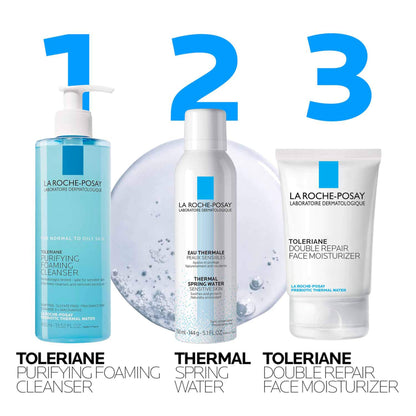 La Roche-Posay Toleriane Purifying Foaming Cleanser | Niacinamide & Ceramides Face Wash for Normal to Oily Sensitive Skin