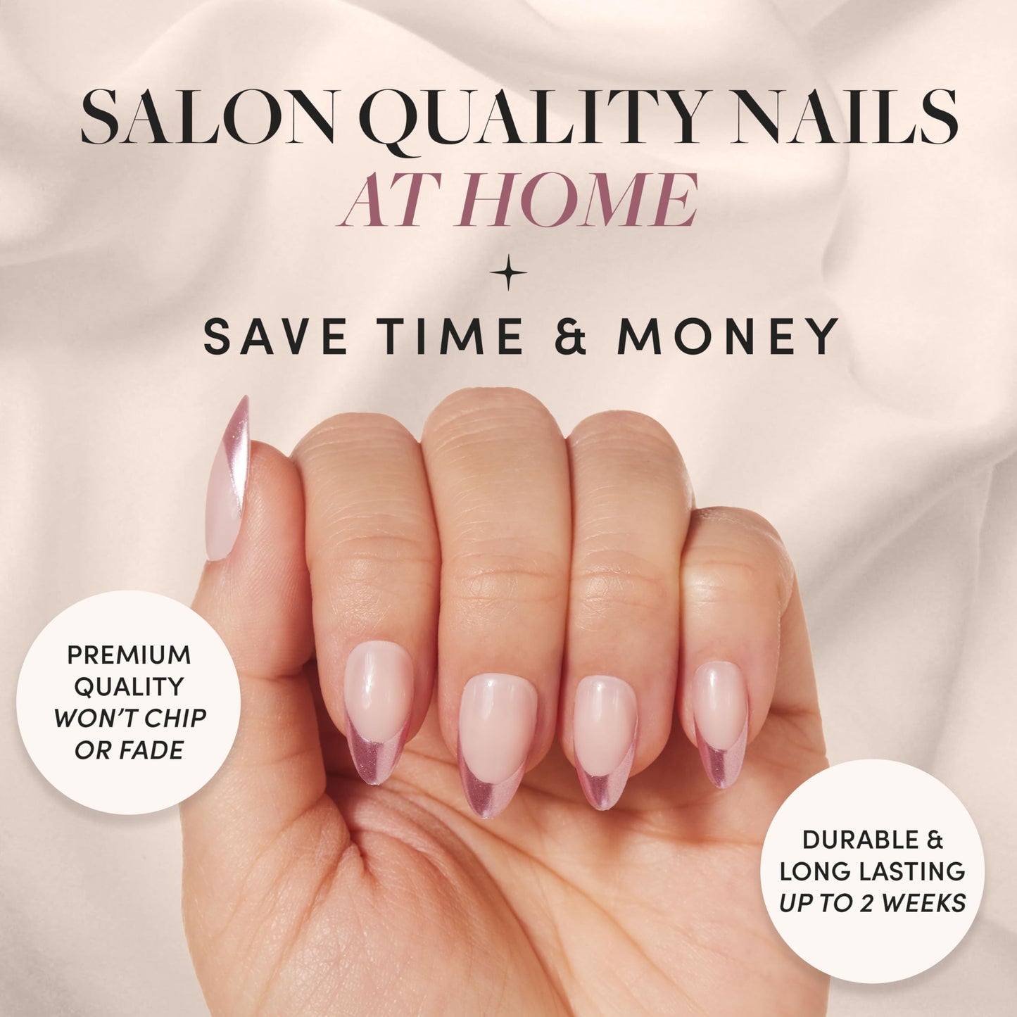 Glamnetic Fall Mauve Press On Nails | Short Oval Salon Quality