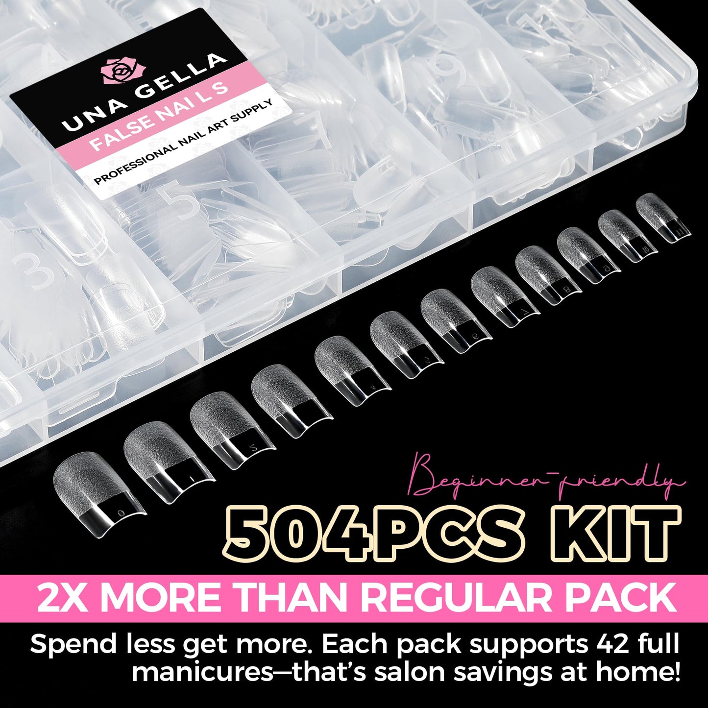 UNA GELLA Solid Gel Nail Glue (40ml) - Strong, Soak-Off Glue for Acrylic, Press-On & Gelly Tips - Lamp Curing Needed