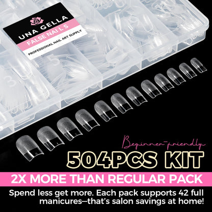 UNA GELLA Solid Gel Nail Glue (40ml) - Strong, Soak-Off Glue for Acrylic, Press-On & Gelly Tips - Lamp Curing Needed