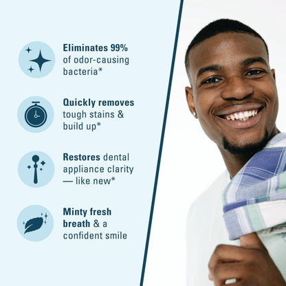 M3 Naturals Extra Strength Retainer & Invisalign Cleaner Tablets - Removes Odor, Stains, Plaque (120 Count)