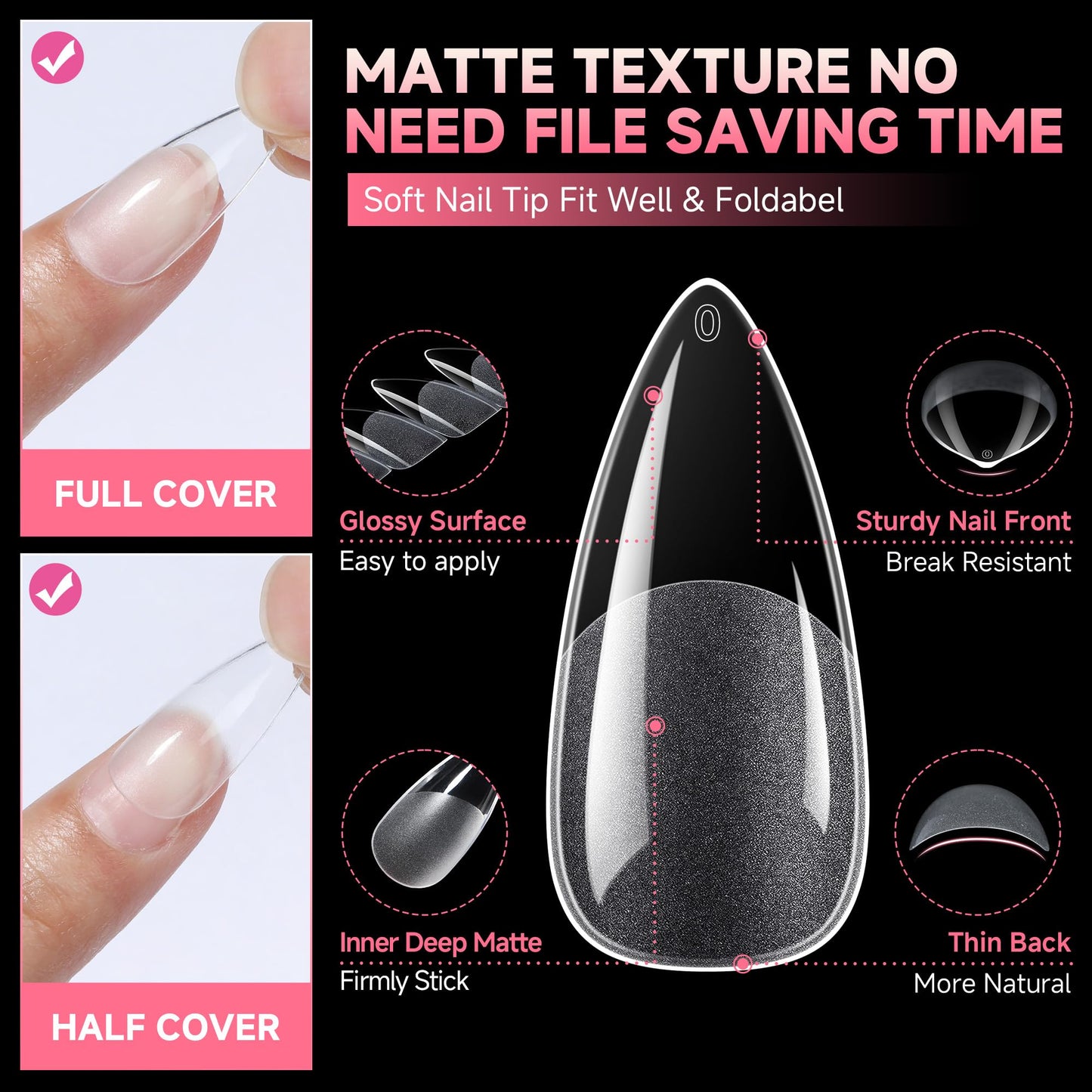 UNA GELLA Solid Gel Nail Glue (40ml) - Strong, Soak-Off Glue for Acrylic, Press-On & Gelly Tips - Lamp Curing Needed