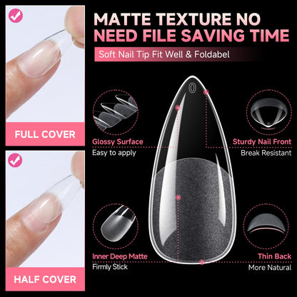 UNA GELLA Solid Gel Nail Glue (40ml) - Strong, Soak-Off Glue for Acrylic, Press-On & Gelly Tips - Lamp Curing Needed