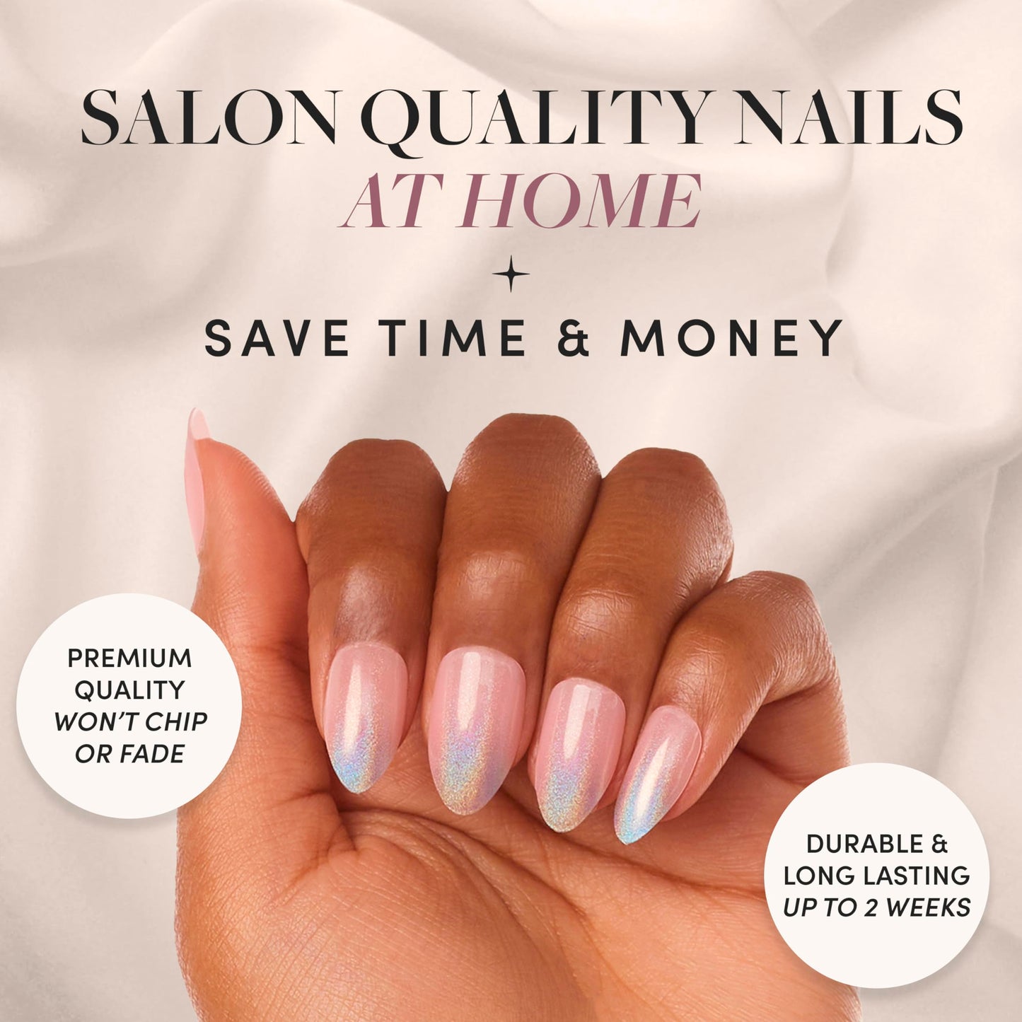 Glamnetic Fall Mauve Press On Nails | Short Oval Salon Quality