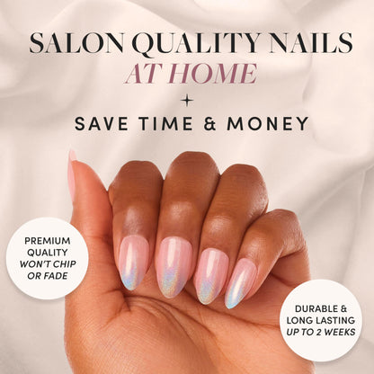 Glamnetic Fall Mauve Press On Nails | Short Oval Salon Quality