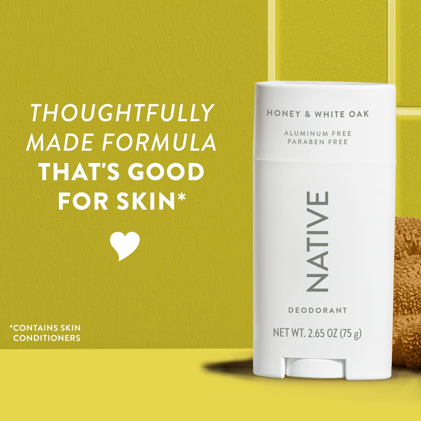 Native Aluminum-Free Deodorant - 72 Hour Odor Control with Shea Butter, Coconut & Vanilla