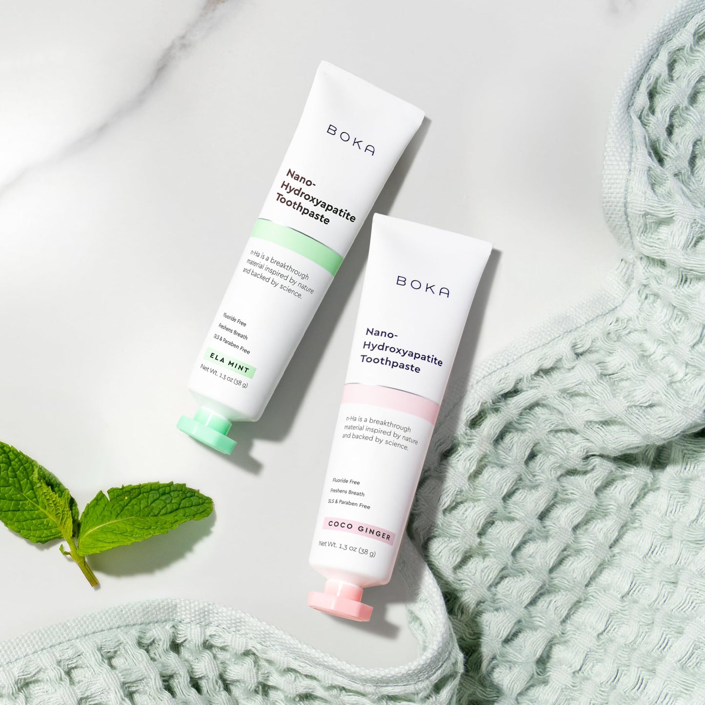 Boka Fluoride-Free Toothpaste with Nano Hydroxyapatite (n-Ha) - Sensitive Teeth, Ela Mint